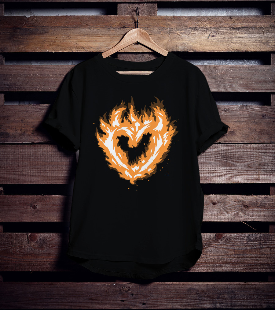 Sapnap 4 Million Flame Heart Fiery T-Shirt