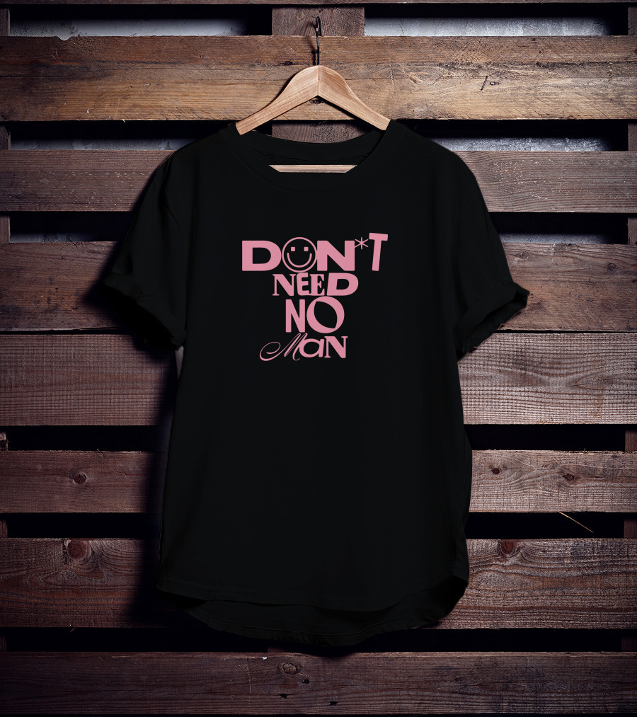 Alisha Marie Merch Don't Need No Man Smiley Face T-Shirt