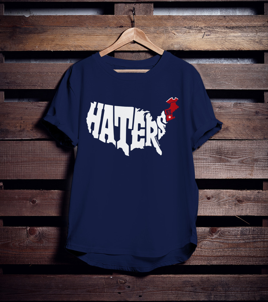 Haters New England Patriots Map T-Shirt