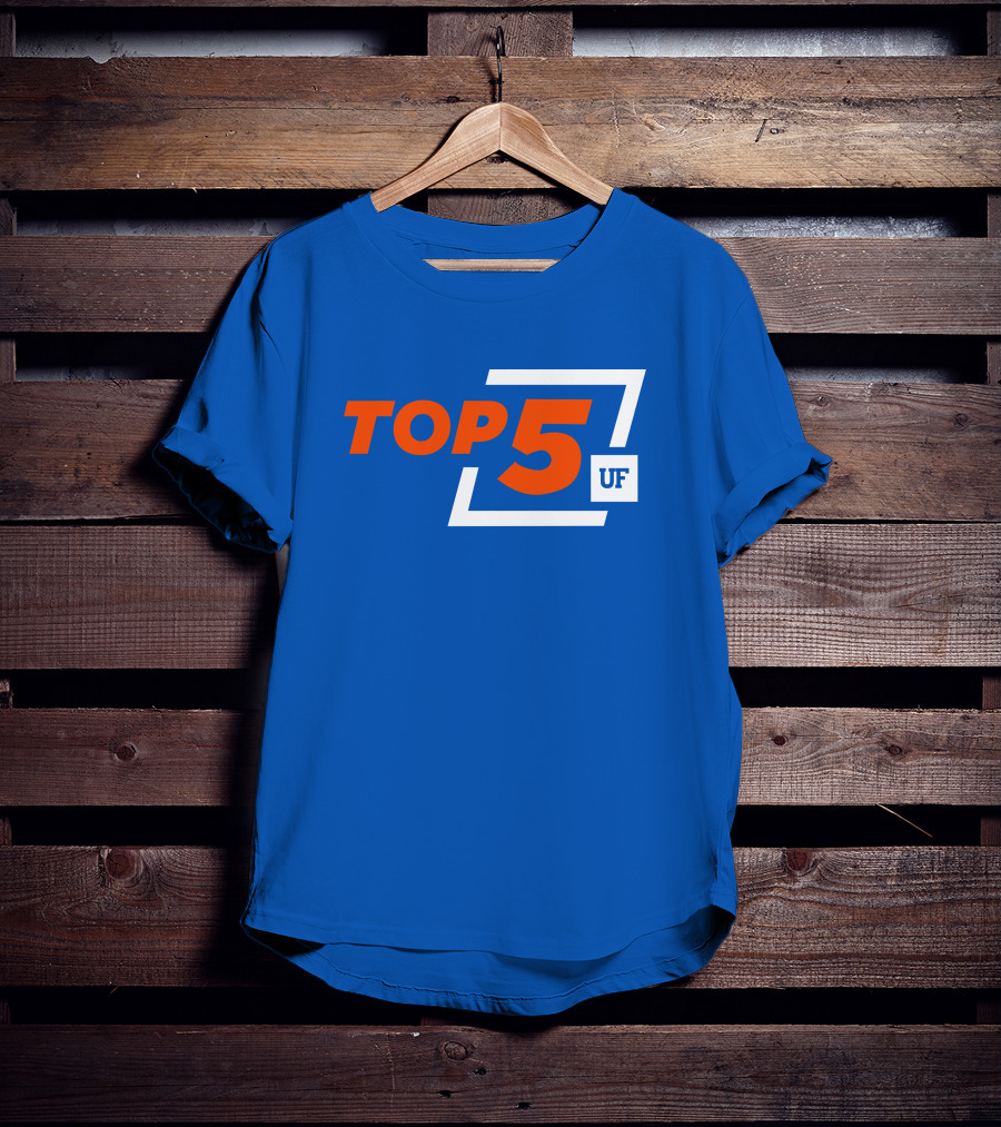Top 5 UF University Florida Gators Elite Ranking Achievement T-Shirt