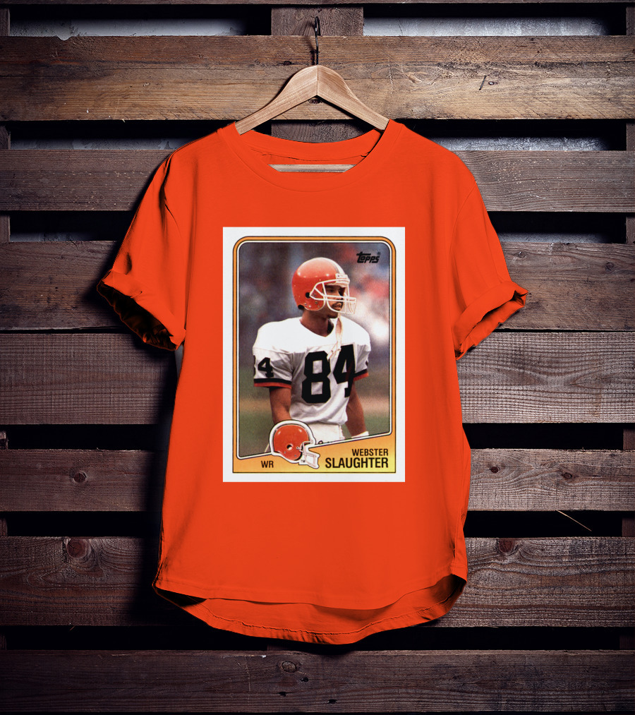 Webster Slaughter WR Cleveland Browns Topps Football Card T-Shirt