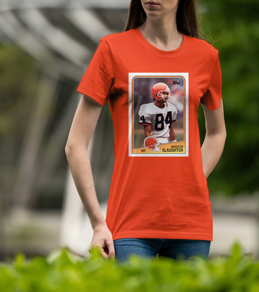 Webster Slaughter WR Cleveland Browns Topps Football Card T-Shirt