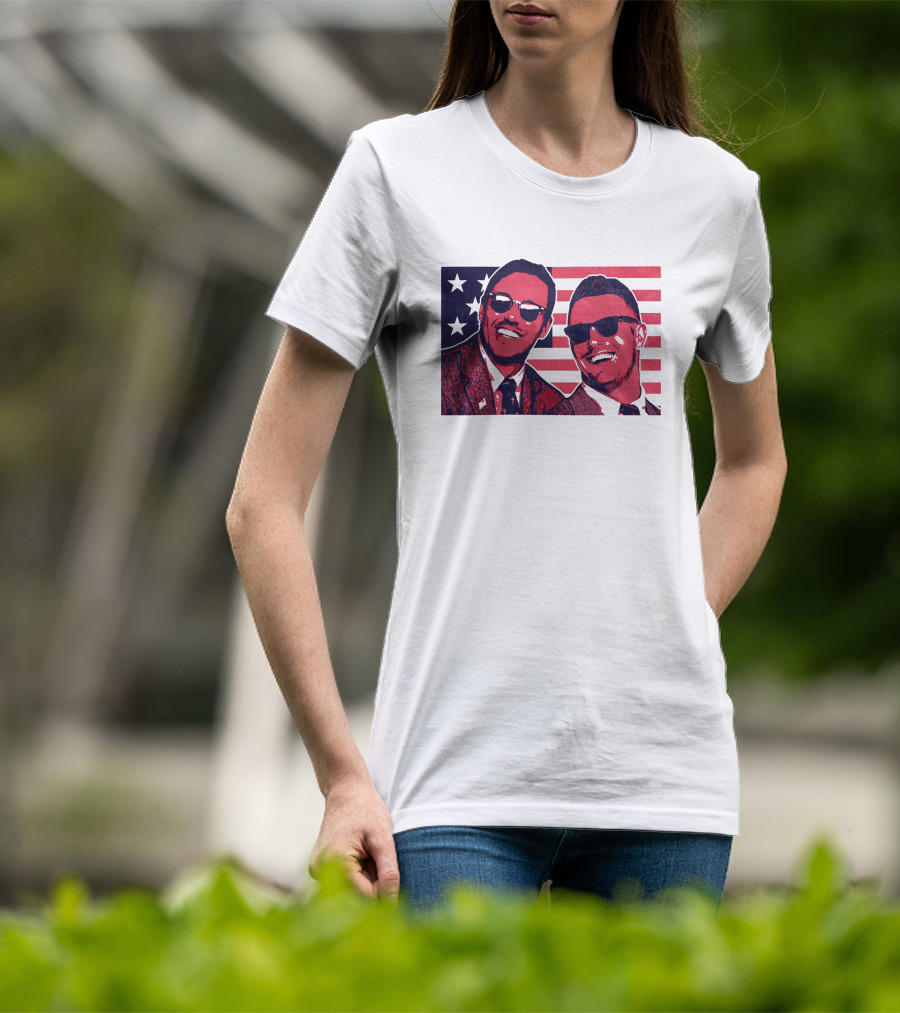 Brooks Koepka Merch The Hug USA Flag Sunglasses Smiling T-Shirt