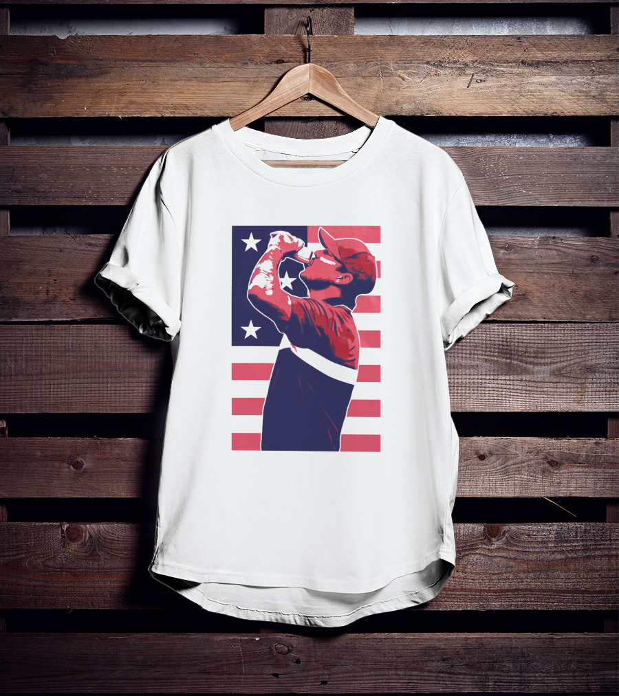 Brooks Koepka The Chug American Flag T-Shirt