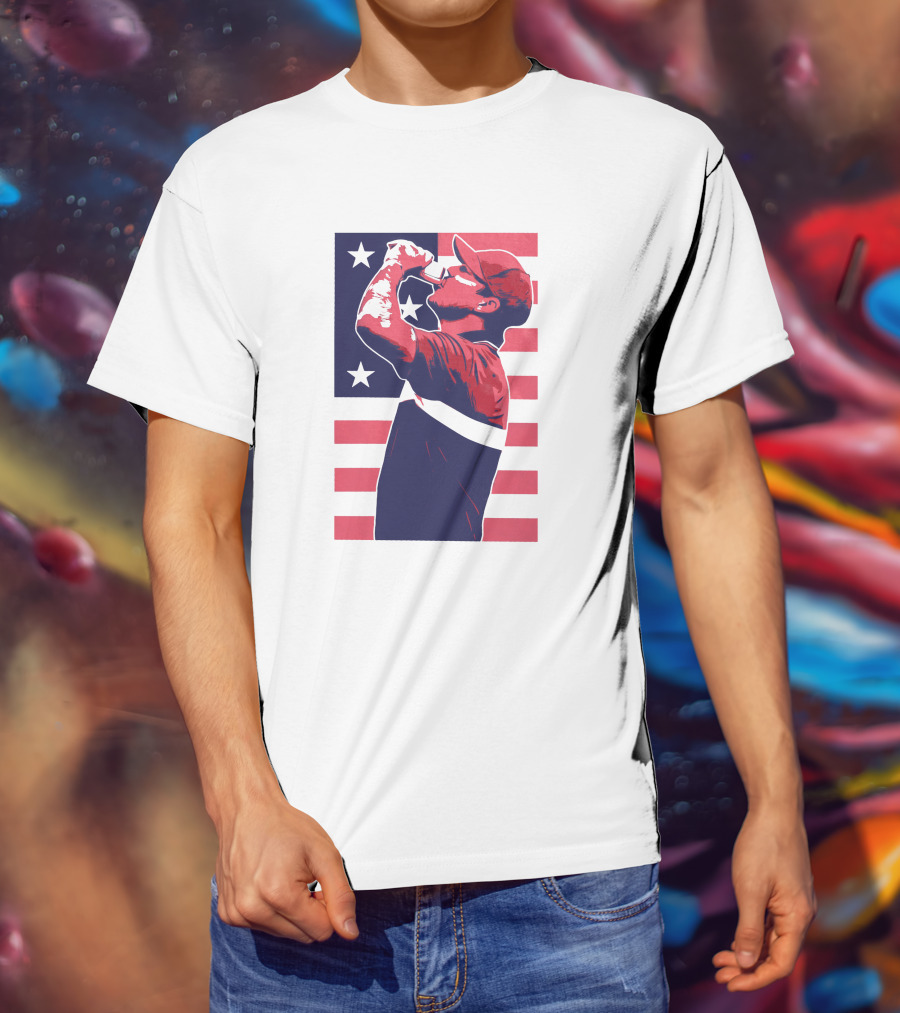 Brooks Koepka The Chug American Flag T-Shirt