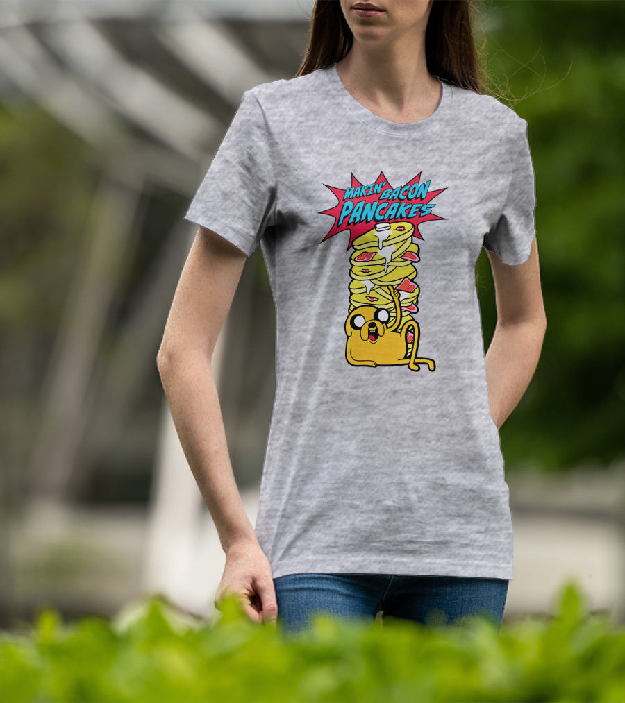 Makin' Bacon Pancakes Stack With Jake The Dog T-Shirt