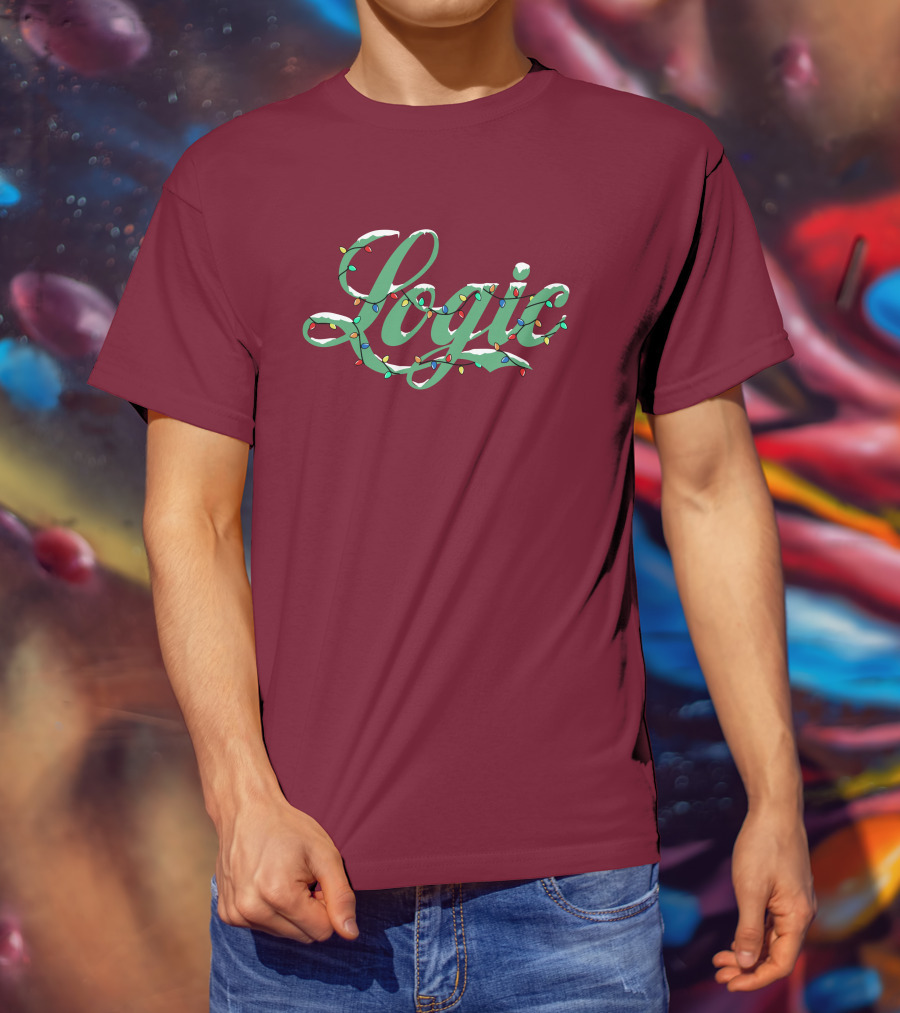 Logic Merch Holiday Lights Script Collection T-Shirt