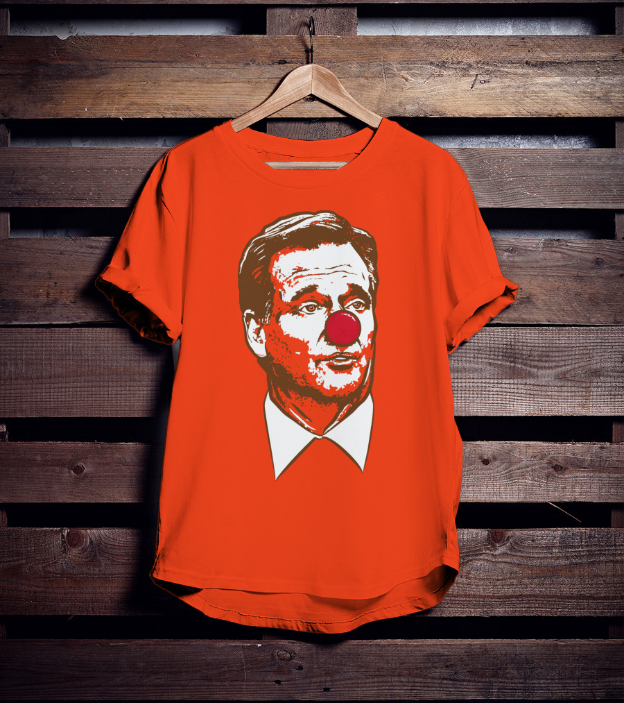 Cle Clown NFL Roger Goodell Red Nose Satire T-Shirt