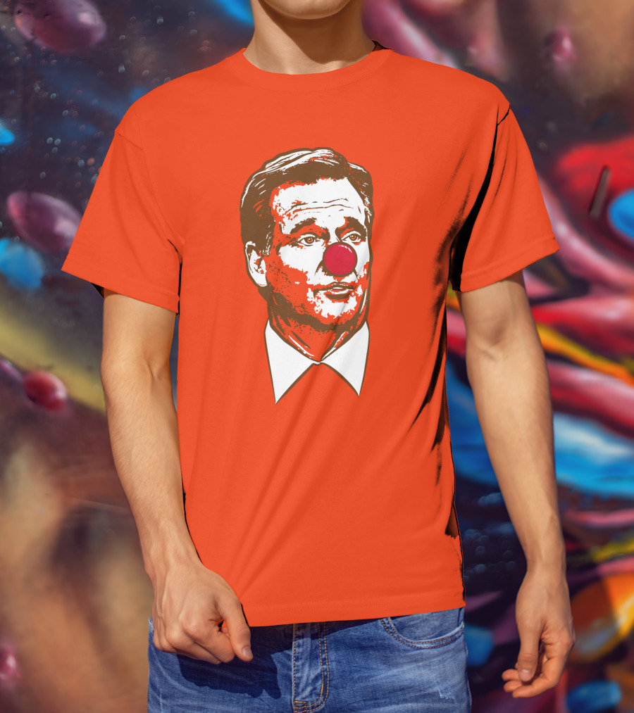 Cle Clown NFL Roger Goodell Red Nose Satire T-Shirt