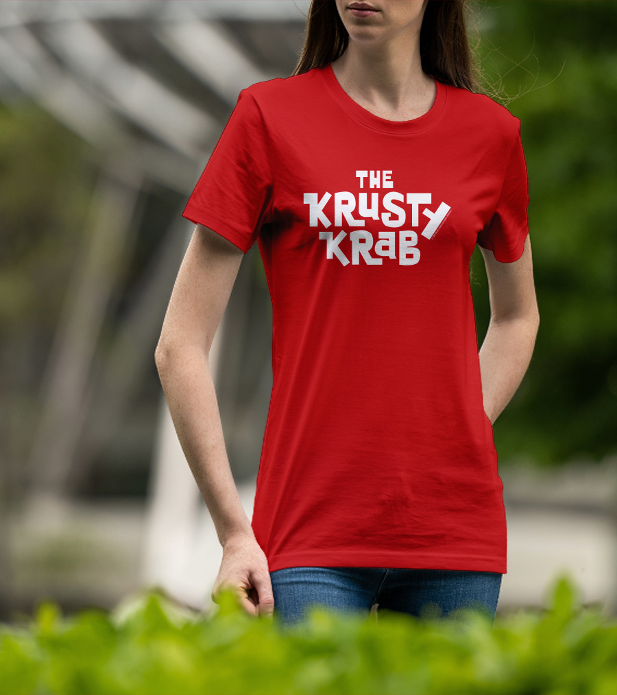 Joe Burrow The Krusty Krab Spongebob Squarepants Crossover Patrick Star Football NFL Cincinnati Bengals Cartoon Network Nickelodeon T-Shirt