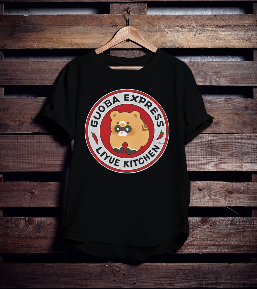 Guoba Express Liyue Kitchen Cute Panda Logo Jackie Lastra T-Shirt