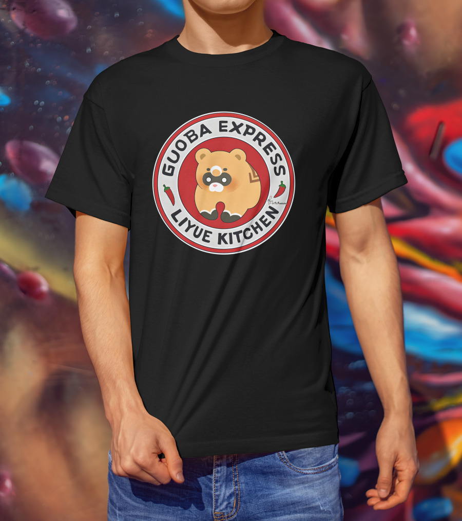 Guoba Express Liyue Kitchen Cute Panda Logo Jackie Lastra T-Shirt