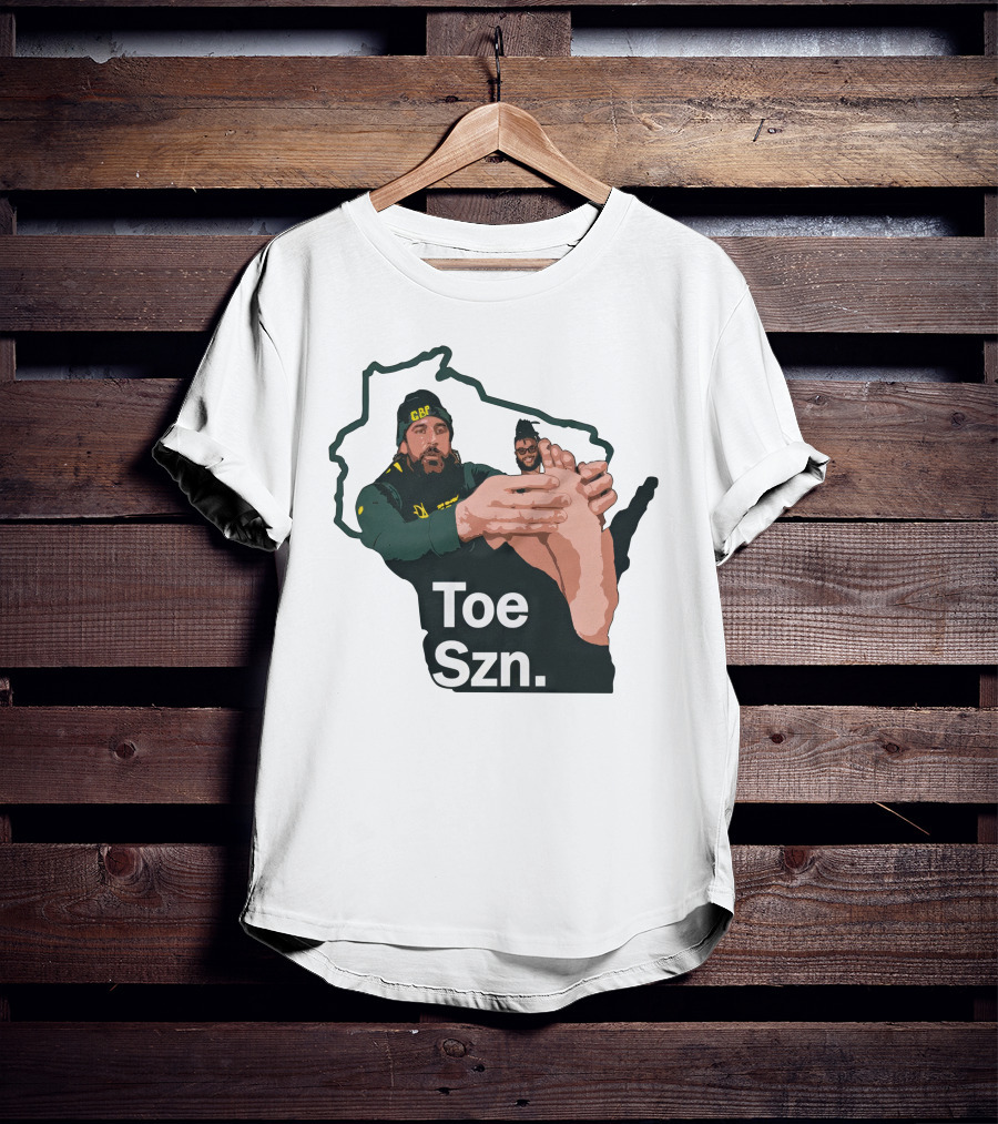 Kurt Benkert Aaron Rodgers Toe Szn GBP Wisconsin Outline T-Shirt