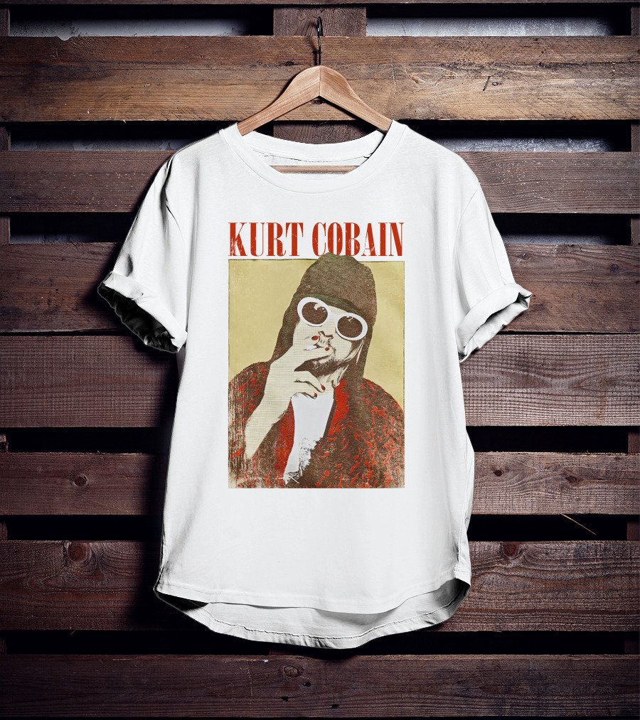 Kurt Cobain Iconic Style Sunglasses T-Shirt