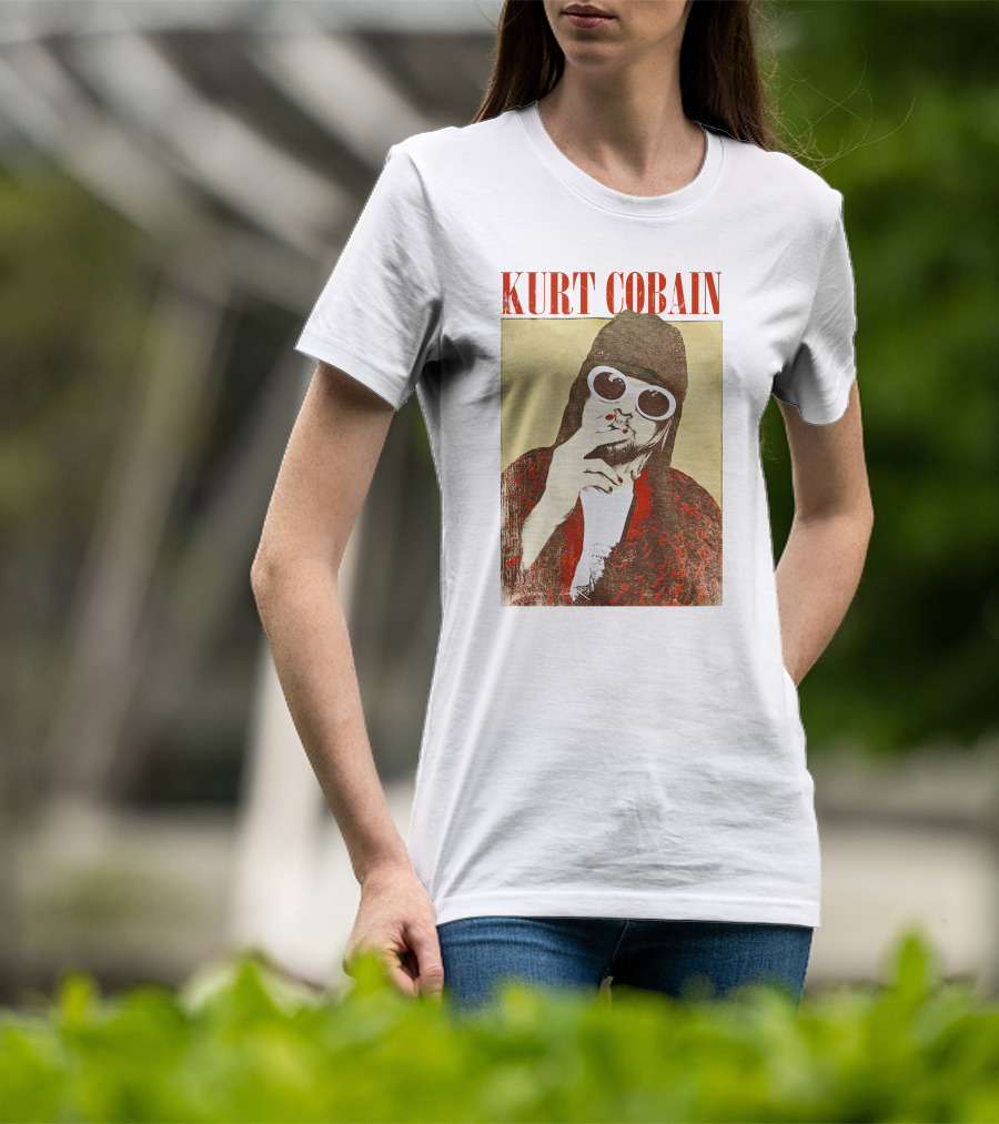 Kurt Cobain Iconic Style Sunglasses T-Shirt