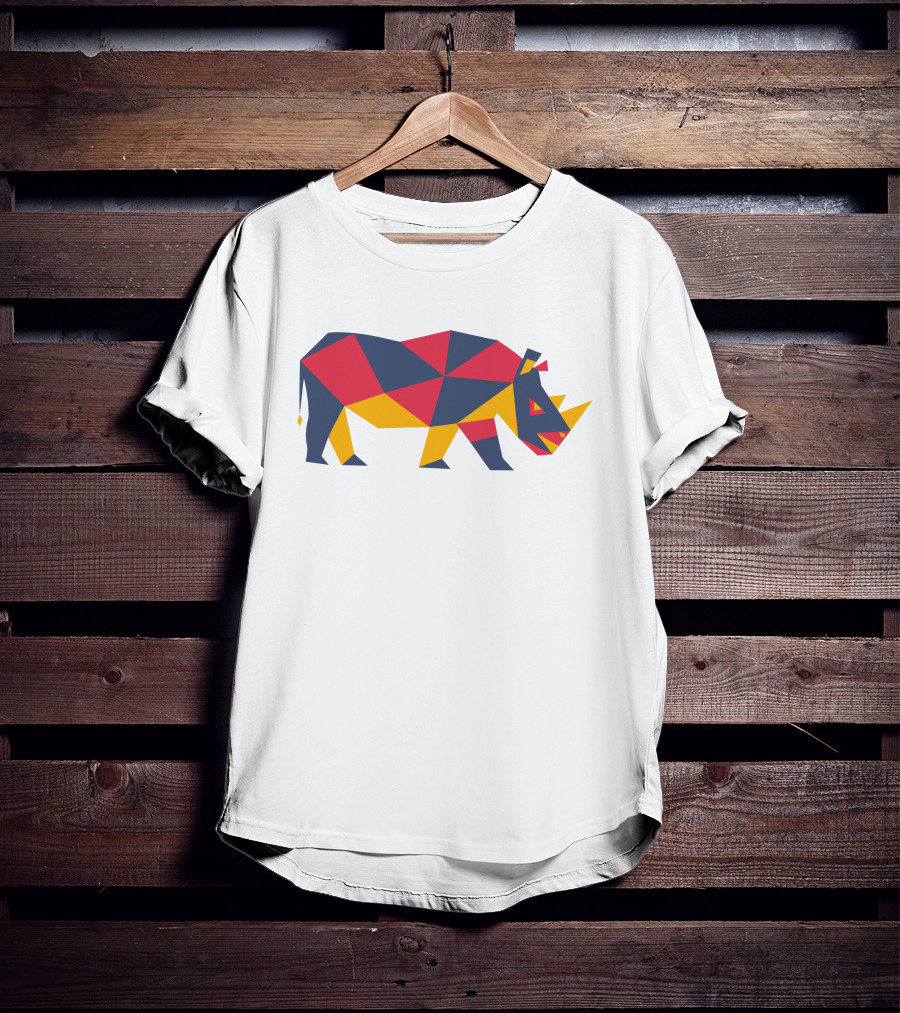 Kevin Pietersen Sorai Shop Rhino Geometric Multicolor T-Shirt