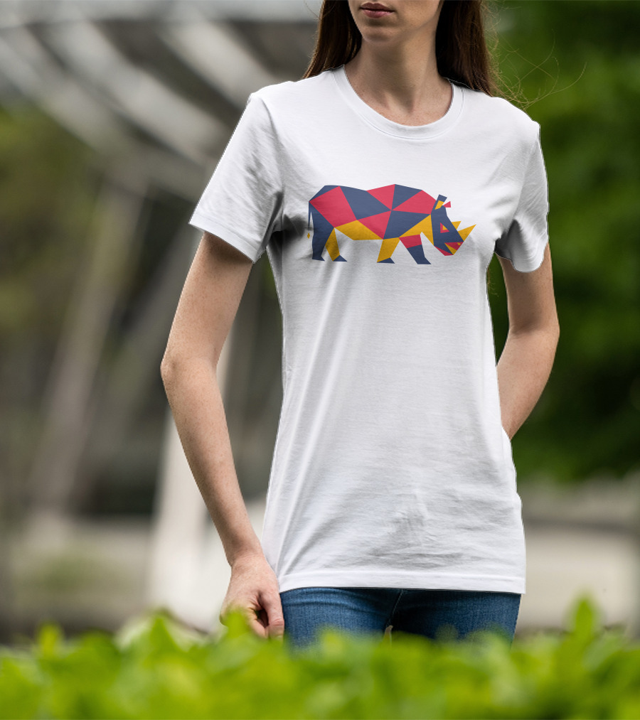 Kevin Pietersen Sorai Shop Rhino Geometric Multicolor T-Shirt