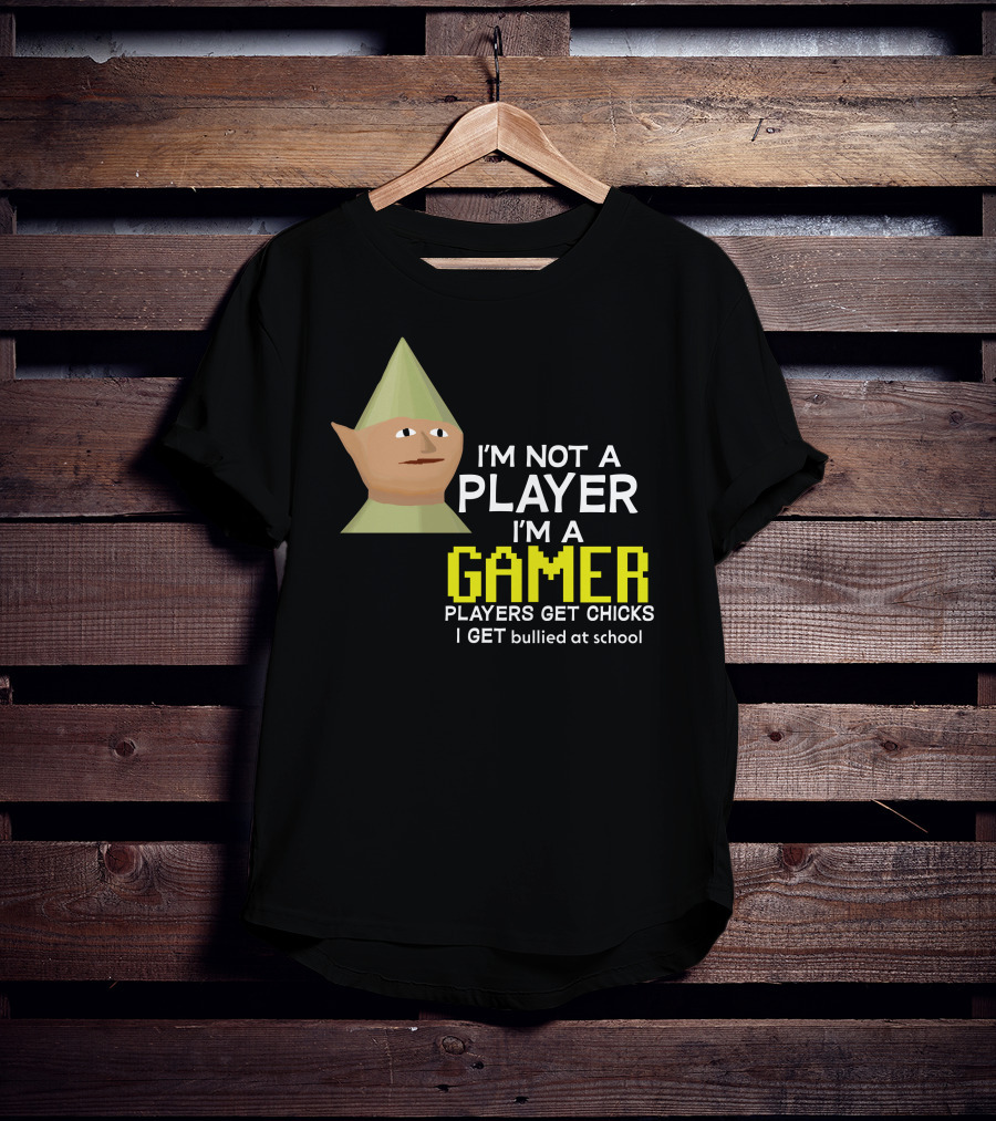 I'm Not A Player I'm A Gamer Players Get Chicks I Get Bullied At School Runescape T-Shirt