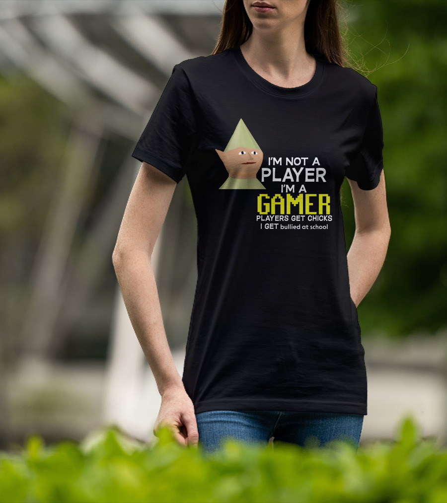 I'm Not A Player I'm A Gamer Players Get Chicks I Get Bullied At School Runescape T-Shirt
