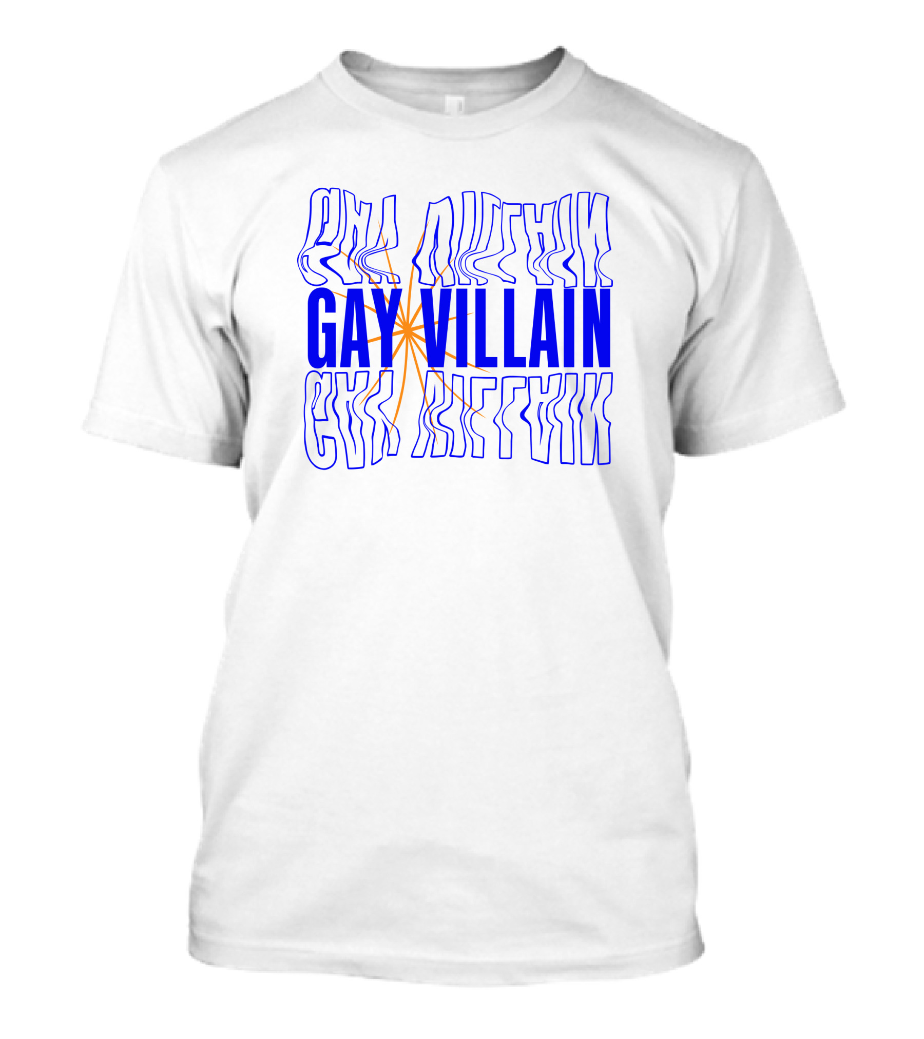 Gay Villain Reflections With Starburst Motif T-Shirt
