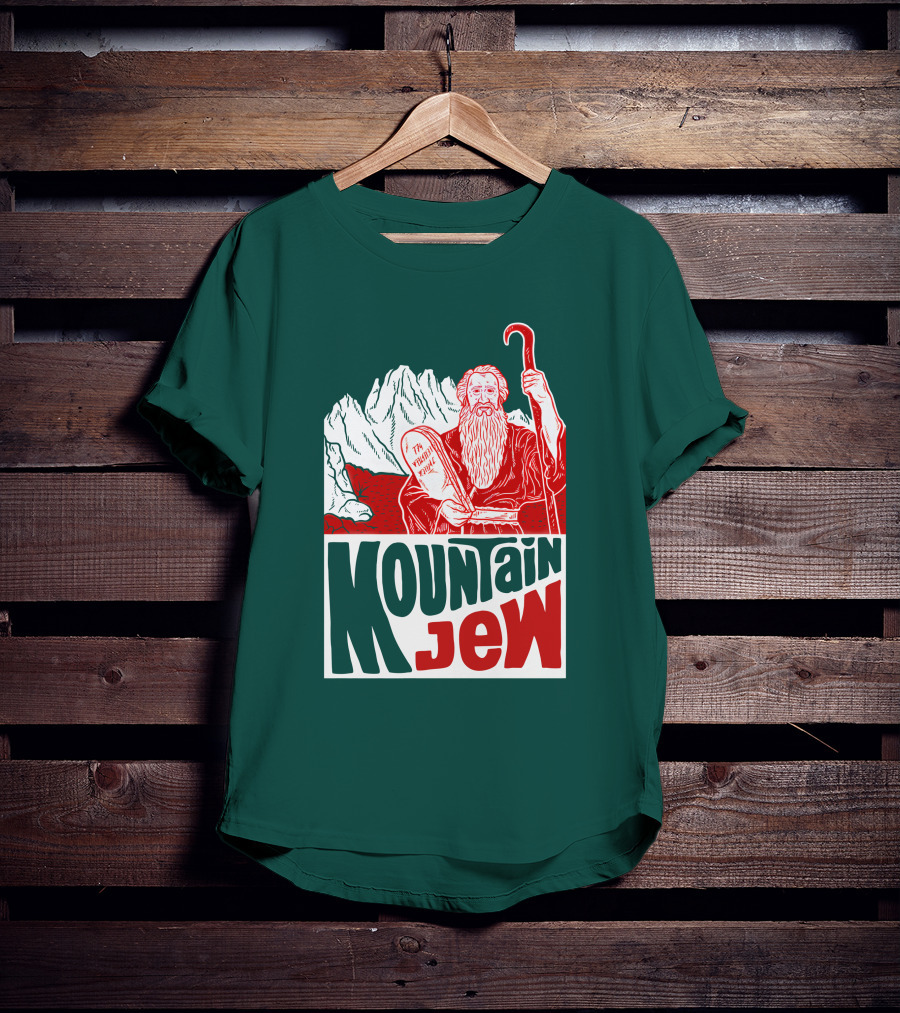 Mountain Jew Moses Holding Ten Commandments Ted Stout Tedstout5 T-Shirt