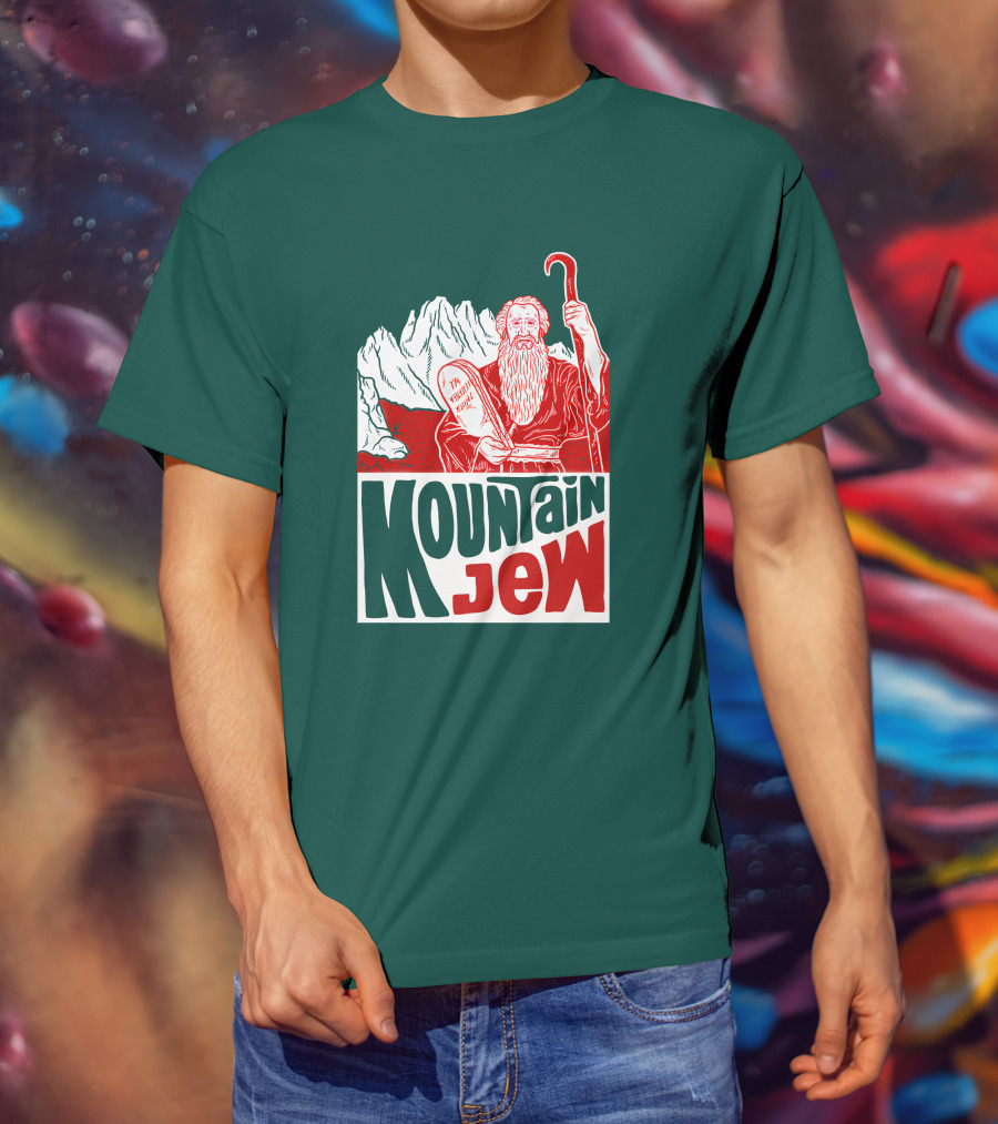 Mountain Jew Moses Holding Ten Commandments Ted Stout Tedstout5 T-Shirt