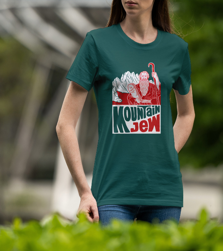 Mountain Jew Moses Holding Ten Commandments Ted Stout Tedstout5 T-Shirt