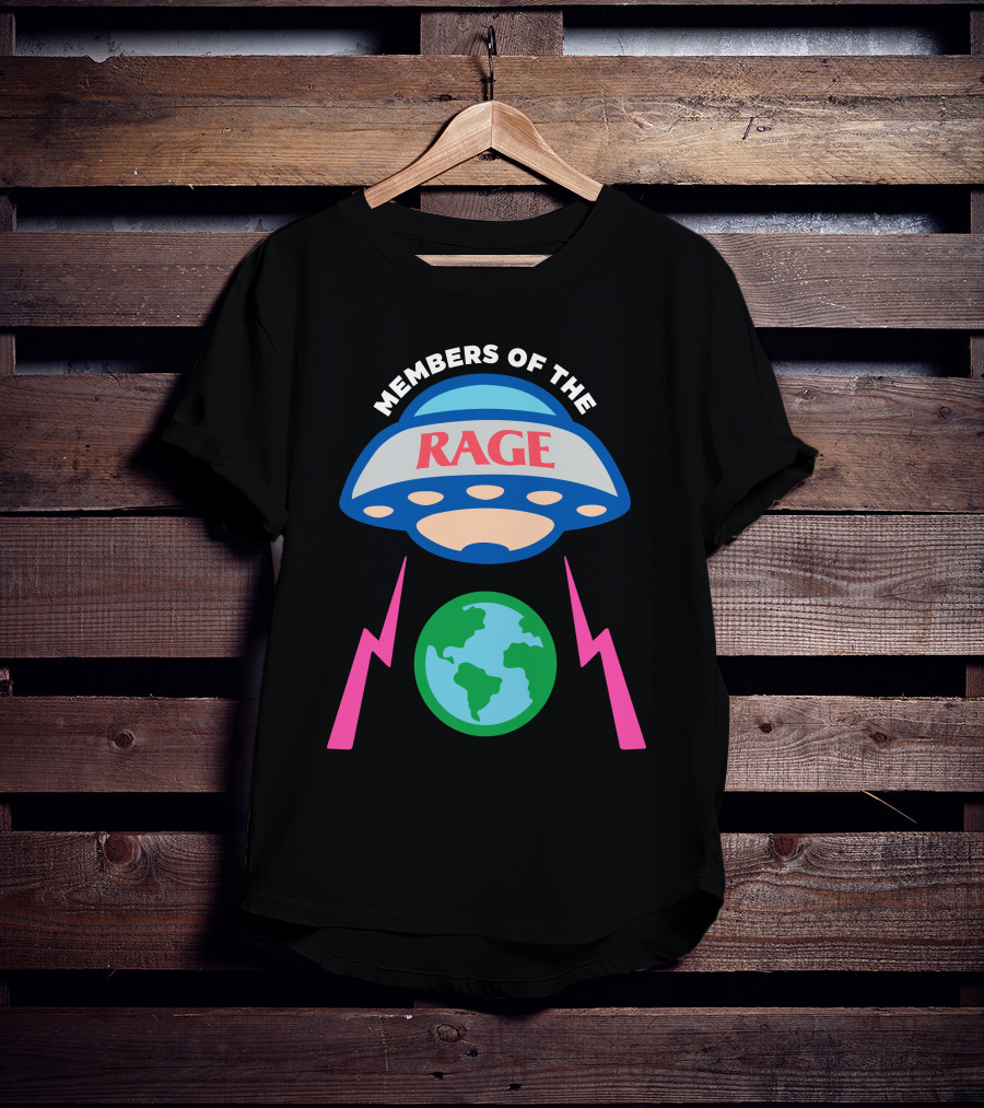 Members Of The Rage UFO Earth Lightning Bolt Kid Cudi T-Shirt