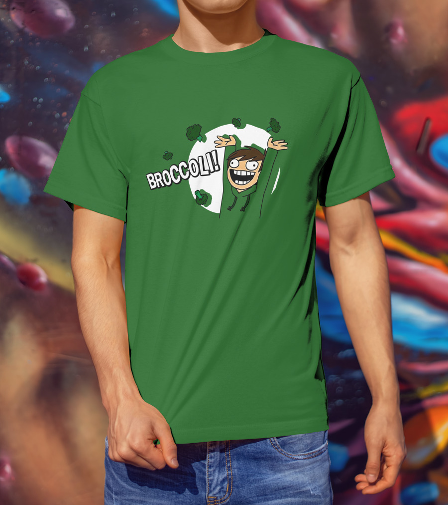Eddsworld Broccoli Enthusiastic Character T-Shirt