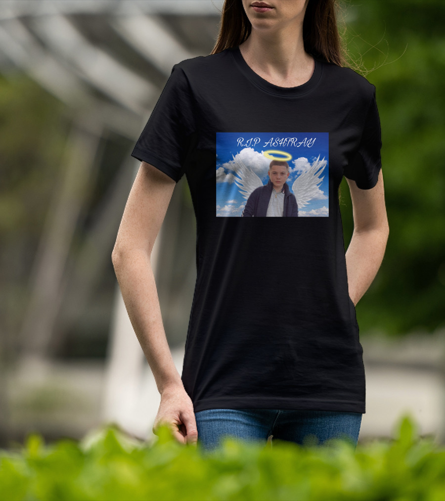 R.I.P. Ashtray Angel Wings Based Savage T-Shirt