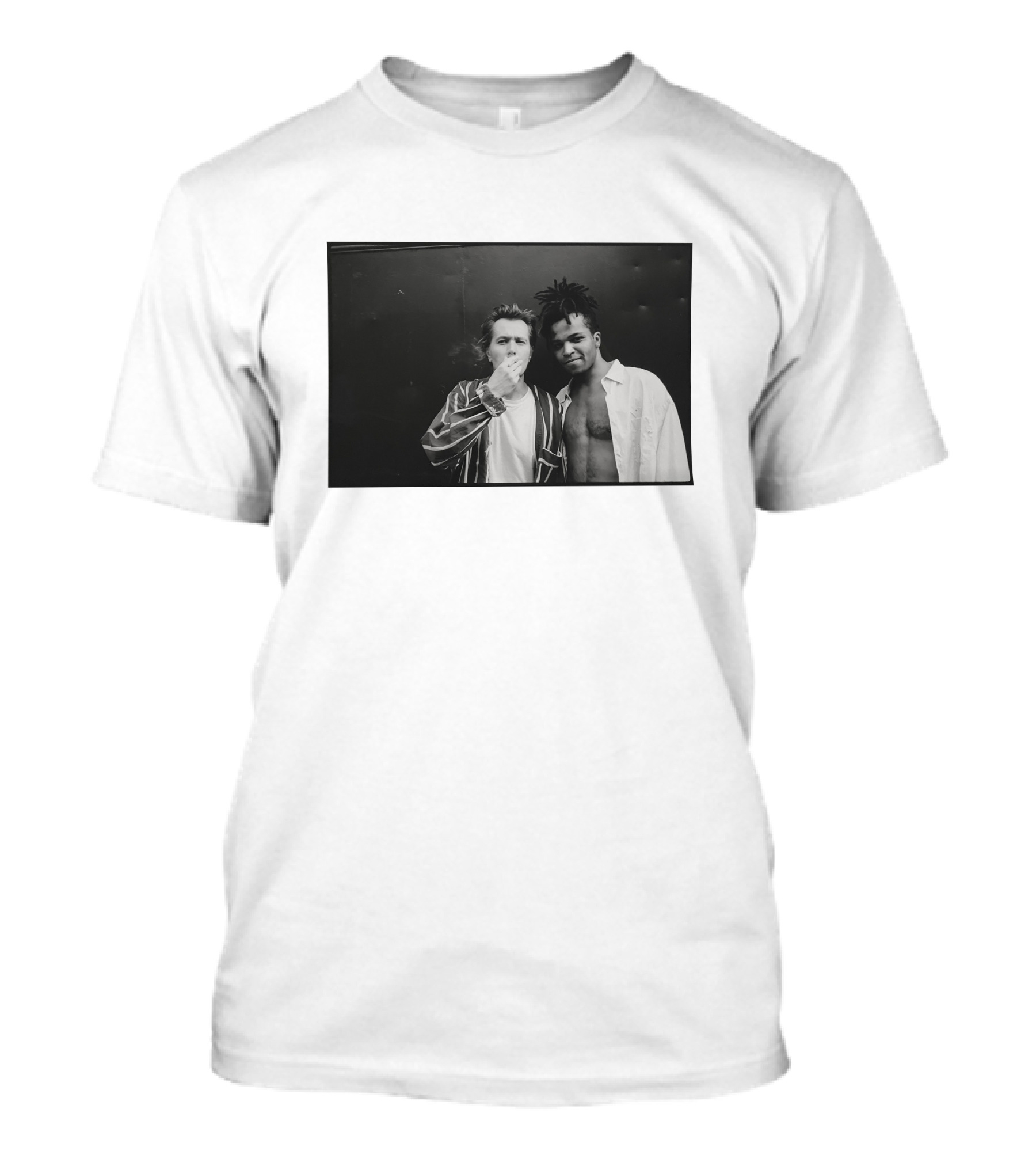 Jeffrey Wright Basquiat Two Gordons 1995 Gotham City Pass The Light Iconic Portrait Black And White Photography T-Shirt