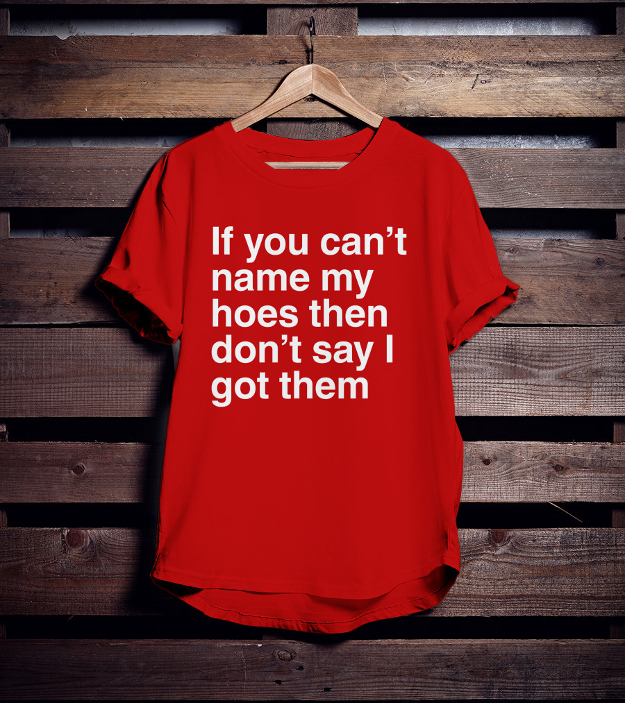 If You Can't Name My Hoes Then Don't Say I Got Them T-Shirt