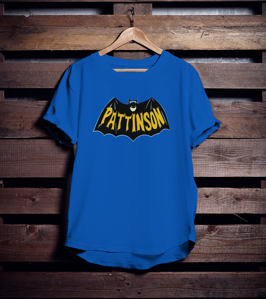 Pattinson Bat Logo Monochrome Comic T-Shirt