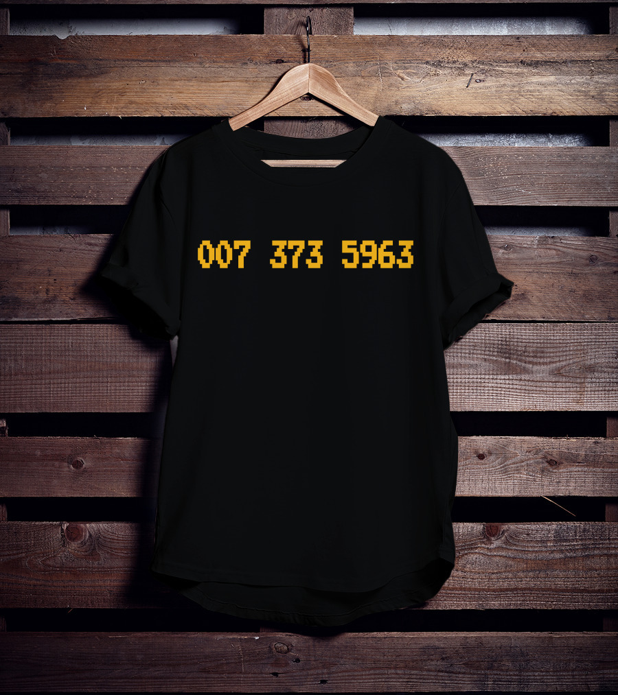 Sal Vulcano 007 373 5963 Code Prince Herb Pixelated Numbers T-Shirt