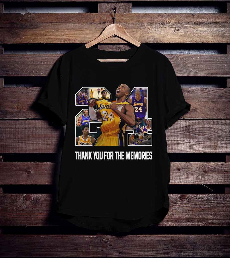 Kobe Bryant 24 Thank You For The Memories Lakers NBAcentral T-Shirt