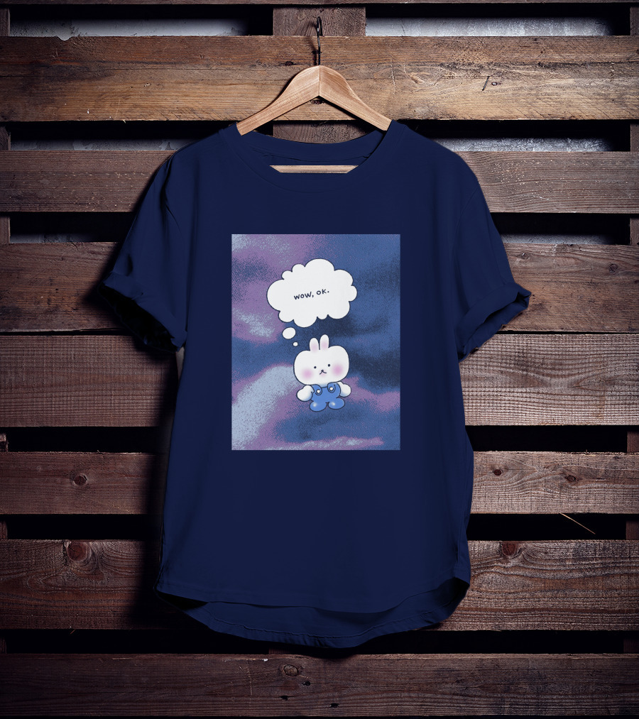 The Yetee Merch Wow Ok Thought Bubble Character T-Shirt