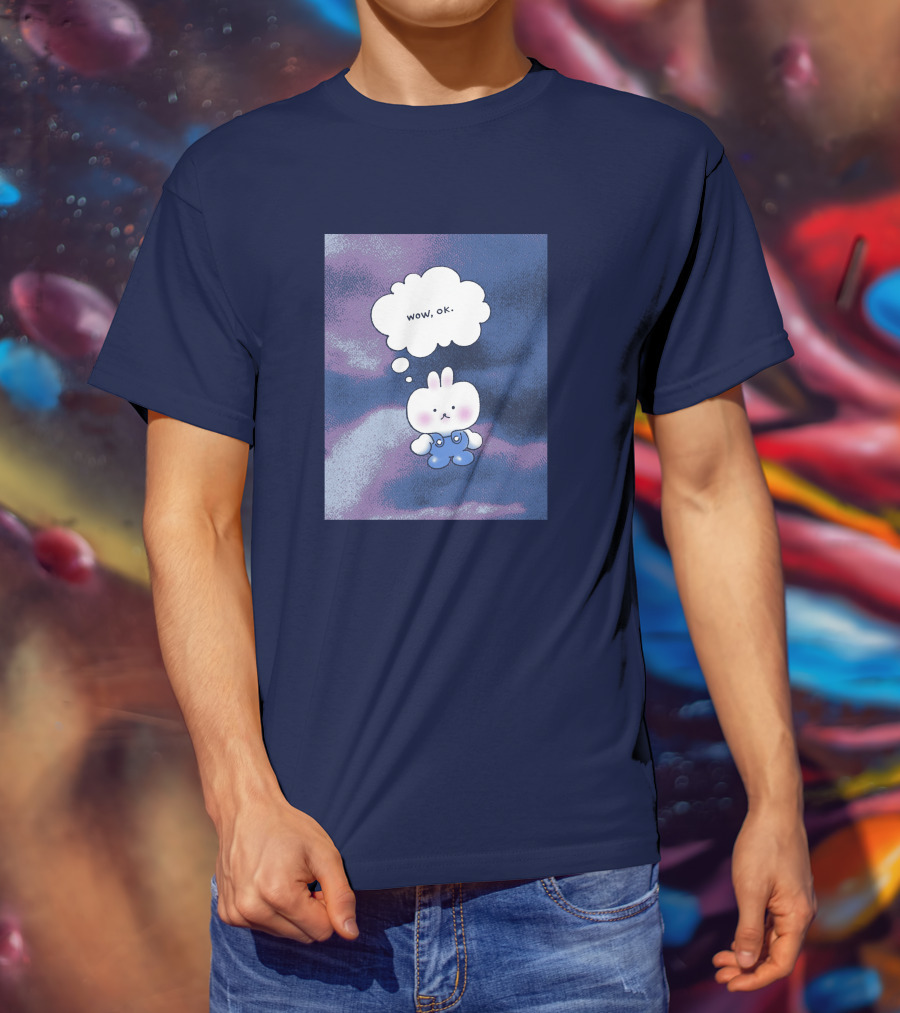 The Yetee Merch Wow Ok Thought Bubble Character T-Shirt