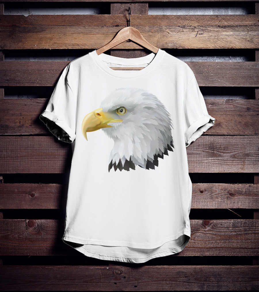 KingEagle Majestic Bald Eagle Head Detailed T-Shirt