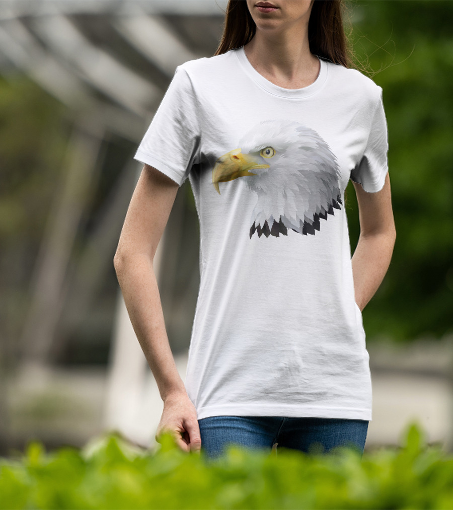 KingEagle Majestic Bald Eagle Head Detailed T-Shirt