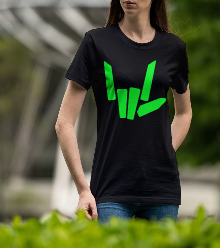 Original Share The Love Green Hand Sign Gesture T-Shirt