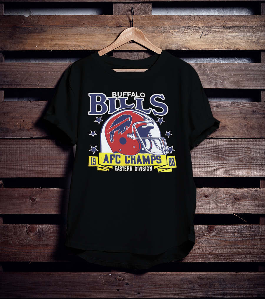 Buffalo Bills 1988 AFC Champs Eastern Division Vintage Helmet T-Shirt