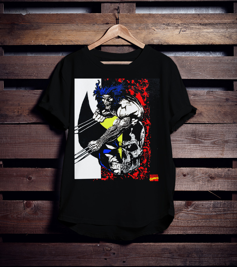 Vtg. Wolverine 1993 Marvel Comics X-Men Claws Red Skull T-Shirt