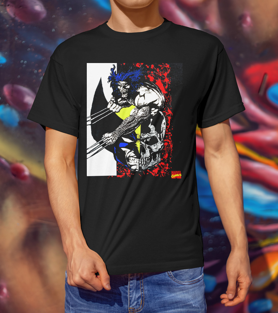 Vtg. Wolverine 1993 Marvel Comics X-Men Claws Red Skull T-Shirt