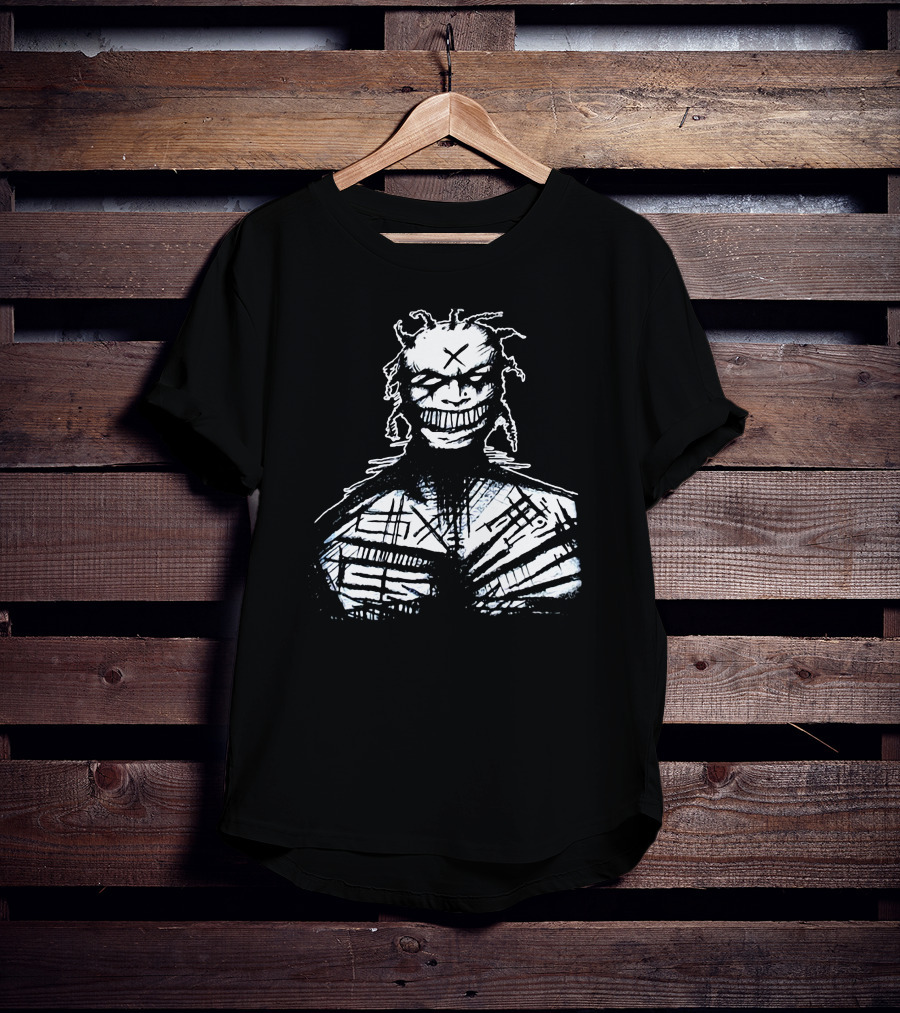 1995 White Zombie Grinning Character With Cross Mark T-Shirt