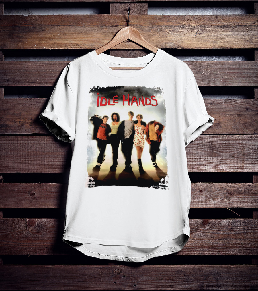 Idle Hands Seth Green Devon Sawa 1990s Halloween Horror Movie Cover T-Shirt