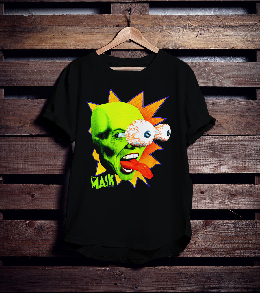 MASK Vintage Stanley Ipkiss Bug Eyes Scene Explosion T-Shirt