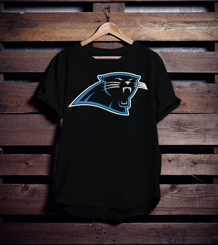 Carolina Panthers Black And Blue Logo Football Team T-Shirt
