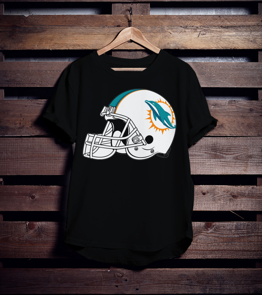 Miami Dolphins Helmet Football Team T-Shirt