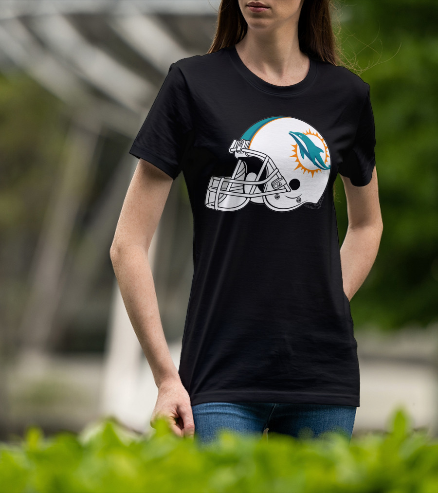 Miami Dolphins Helmet Football Team T-Shirt