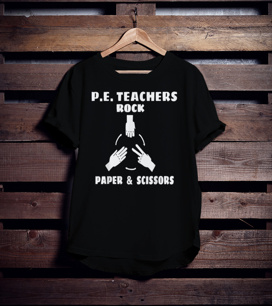 P.E. Teachers Rock Paper And Scissors T-Shirt